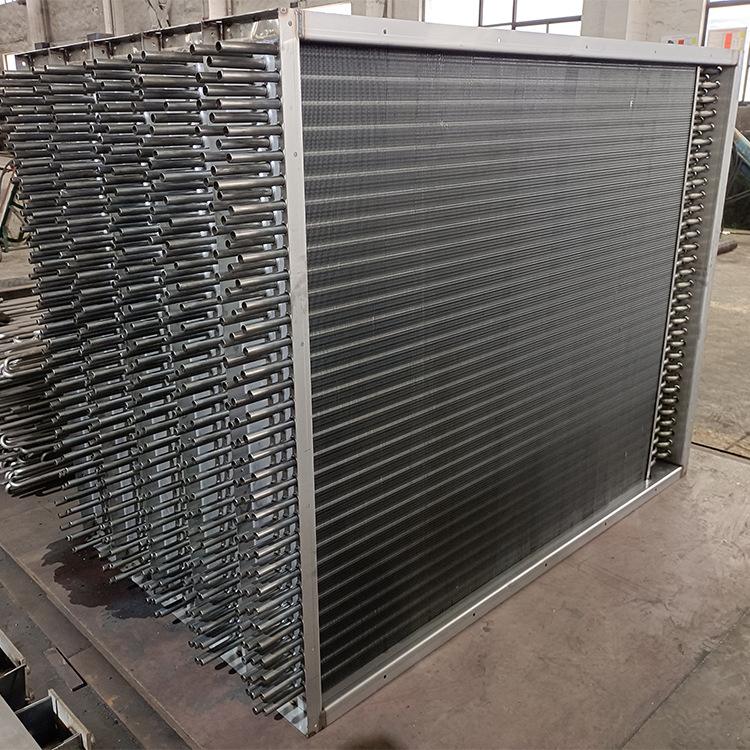 316l不锈钢翅片表冷器,全不锈钢蒸发器加工污泥烘干散热器